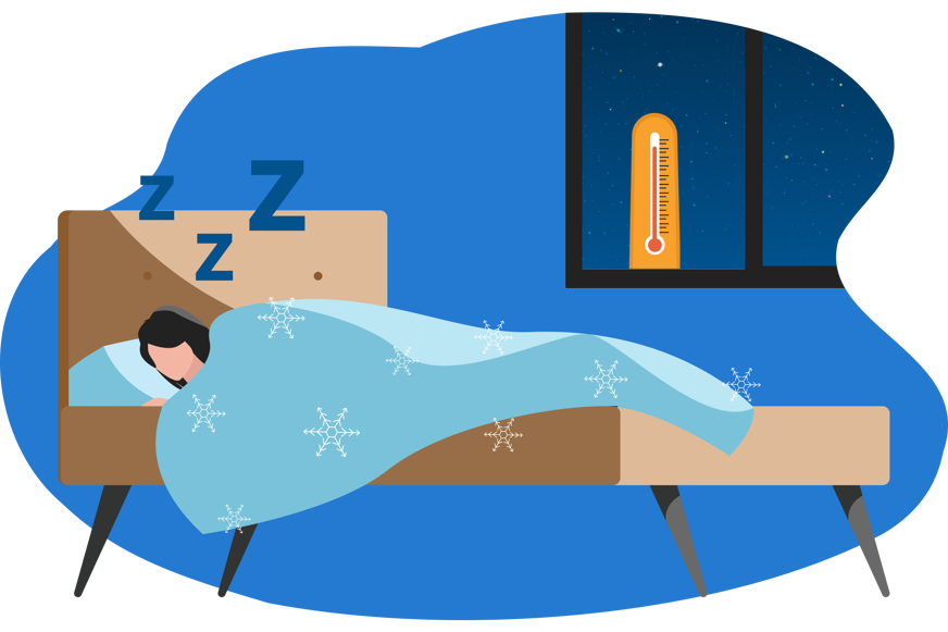 sleeping with cooler duvet